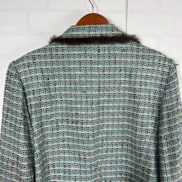 Tapemeasure Womens Tweed Blazer Size M Pit to Pit 19 inches y2k - Picture 12 of 12